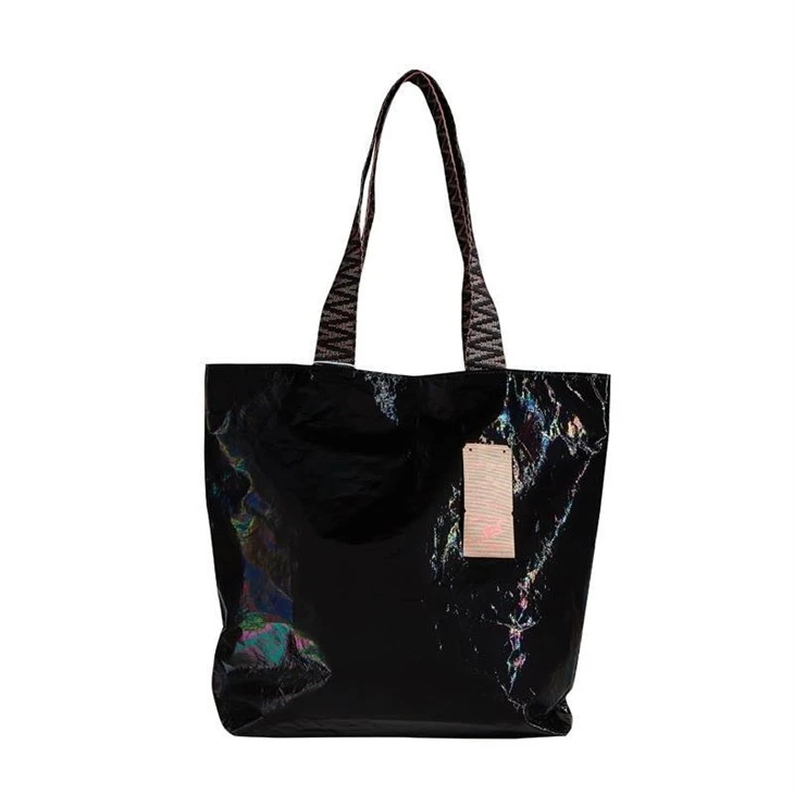 Black Tyvek Tote Bag Black Tyvek Tote Bag